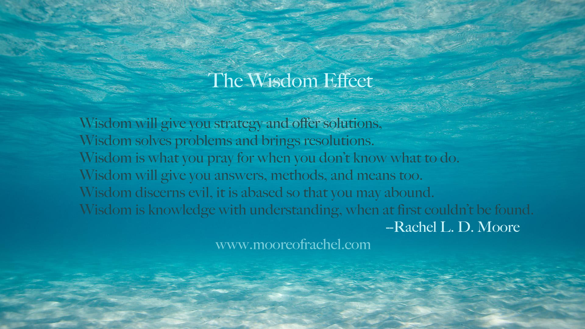Wisdom Effect poem